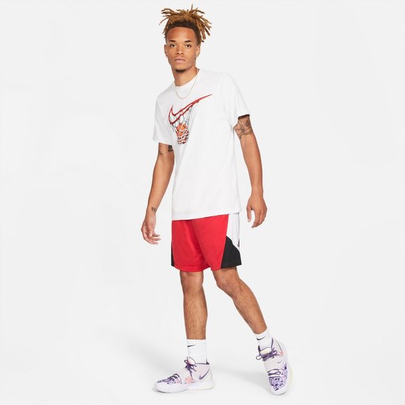 Nike Mens Dri-FIT Rival 9'' Basketball Shorts CV1923-657 Red/Black/White Size XL - Picture 6 of 6